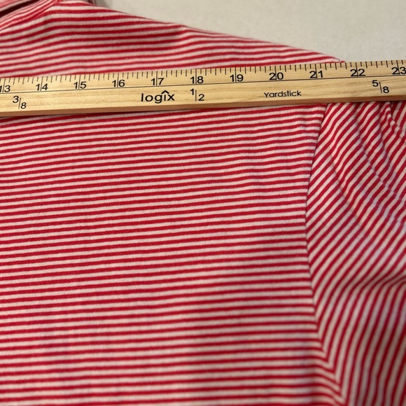 JOHNNIE-O Mens XL Red/White Stripe POLO Shirt 100% Cotton - Picture 11 of 11